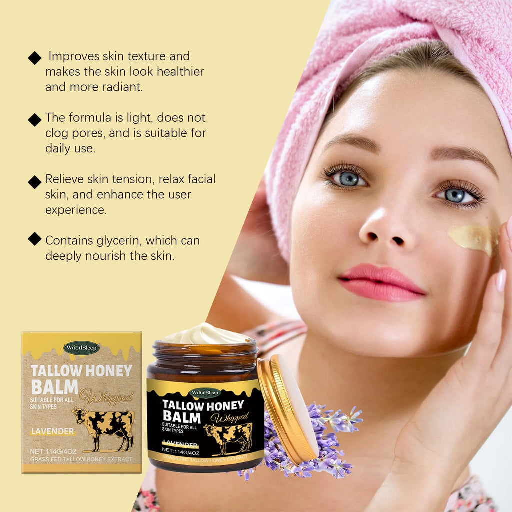 Jar of Butter Skin Cream, 114g, with ingredients glycerin, mineral oil, honey, and lavender extract.