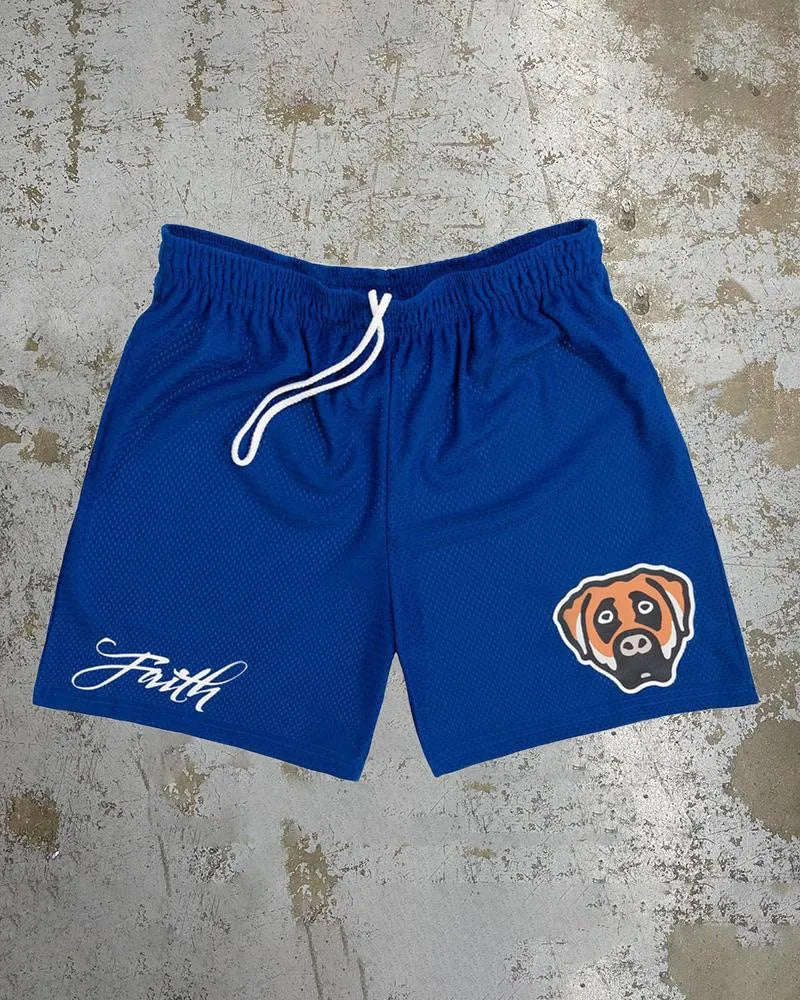 Men's quick-drying beach shorts in digital print polyester fabric with elastic waistband