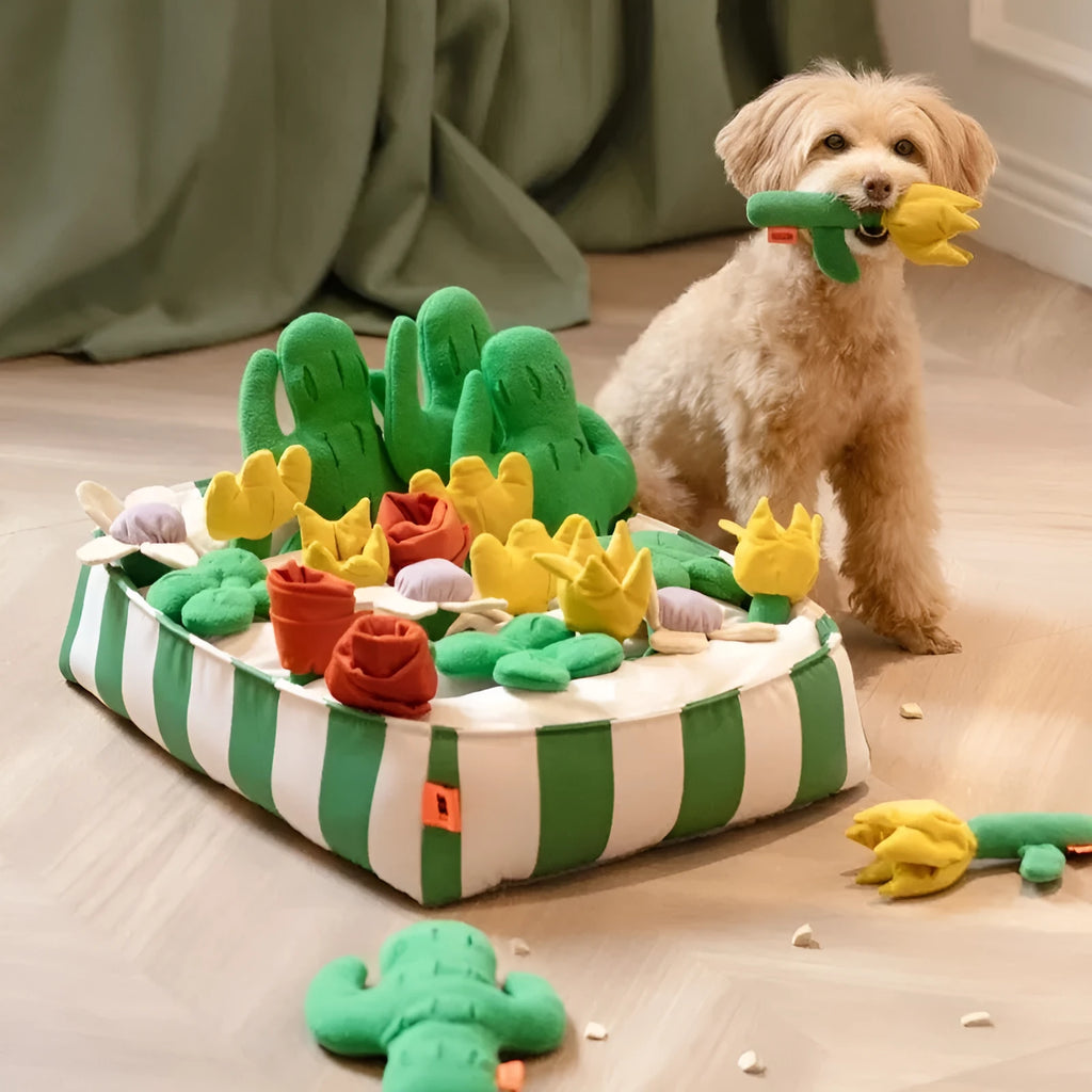 Dog food leakage educational toy snuffle mat 18-piece Music Garden 40x50x26cm in Netherlands velvet