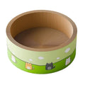 Large round deep pit cat scratch board in corrugated paper, shown in HK round pit colour.