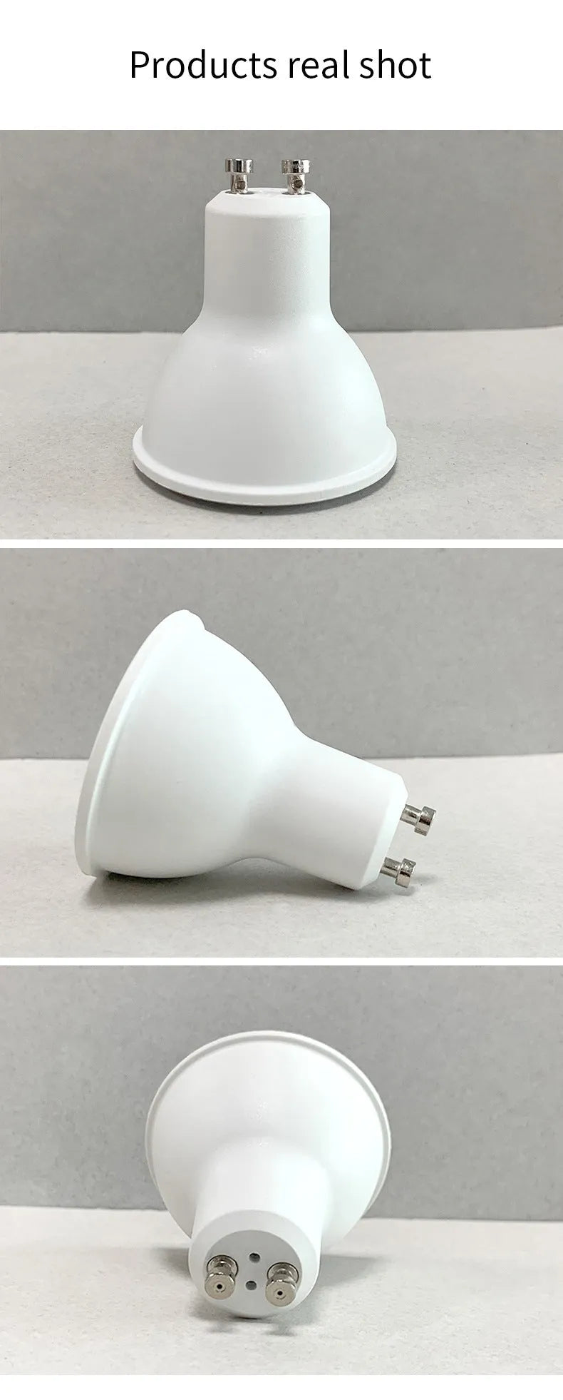 Smart RGBCCT GU10 spotlight bulb with WiFi control and colour temperature adjustment