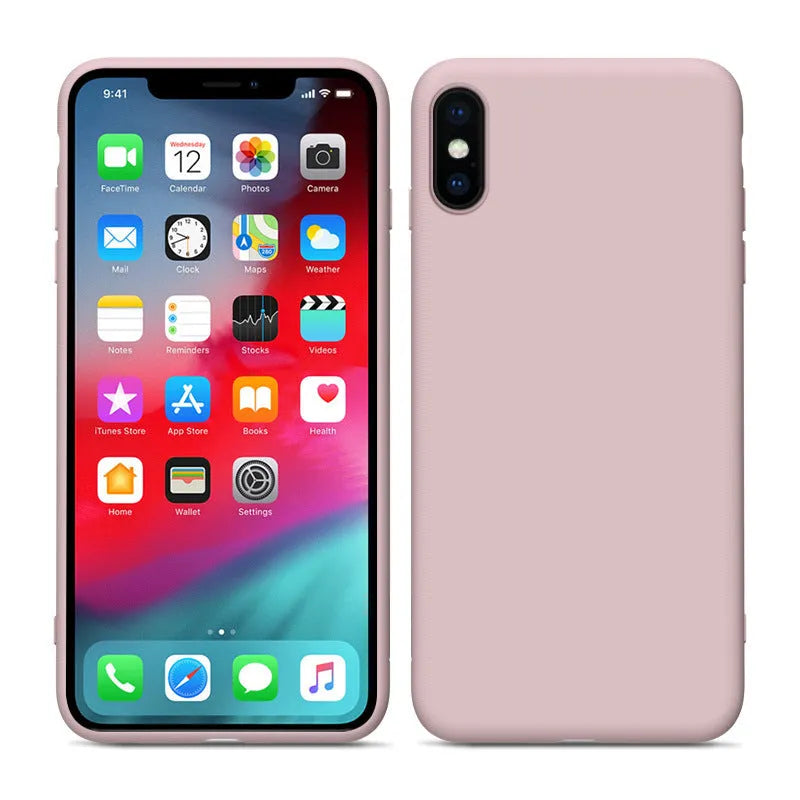 Soft TPU silicone phone case for iPhone 12 and 13 series, solid colour protective cover