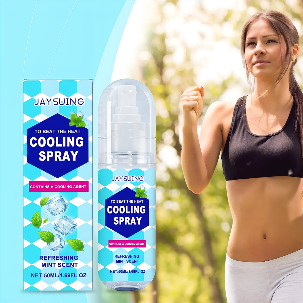 50ml portable cooling spray bottle with mint extract for summer outdoor refreshment