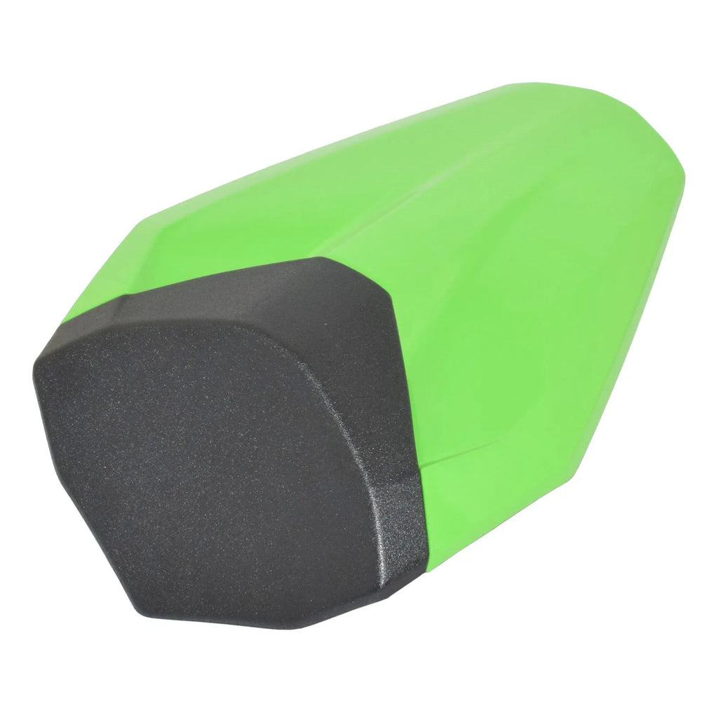 Motorcycle rear hump tail seat cover in ABS plastic, waterproof, shown in black with water transfer finish