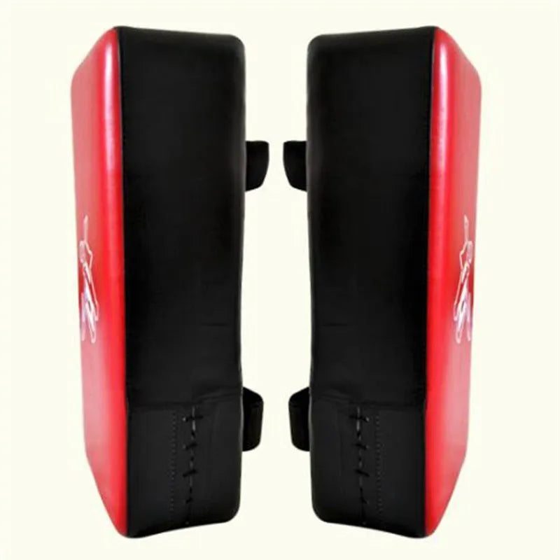 Thickened blue square foot boxing pad in vertical stance for Sanda training