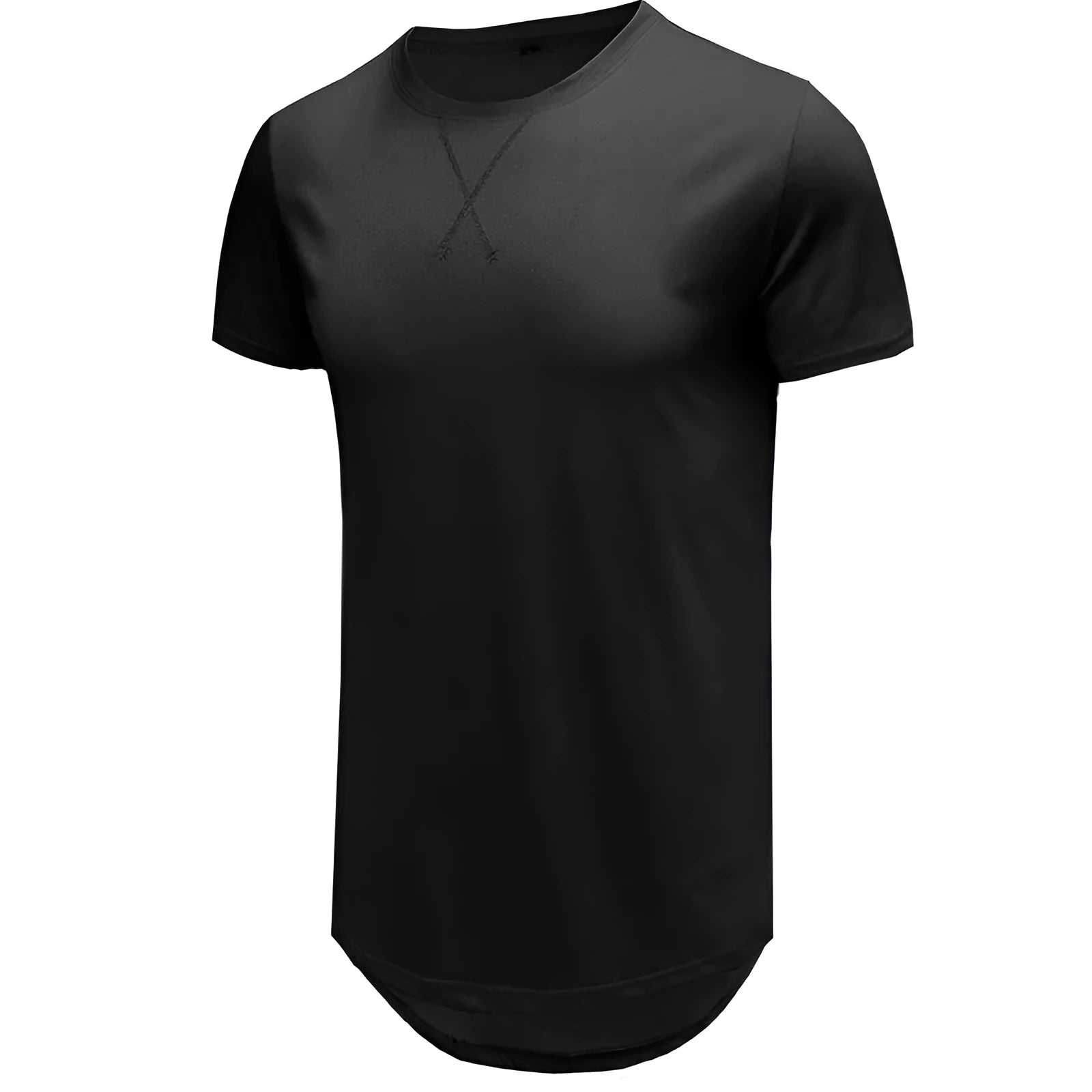 Men's slim fit cotton short-sleeved T-shirt in Hip Hop style, shown in multiple colour options.