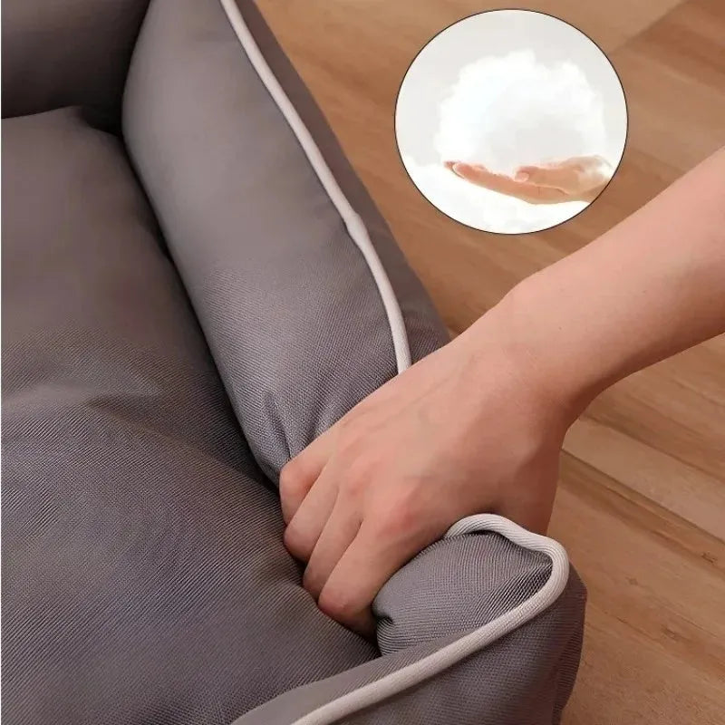 Waterproof dog sofa bed in grey green blue or red with Oxford cloth and multiple size options