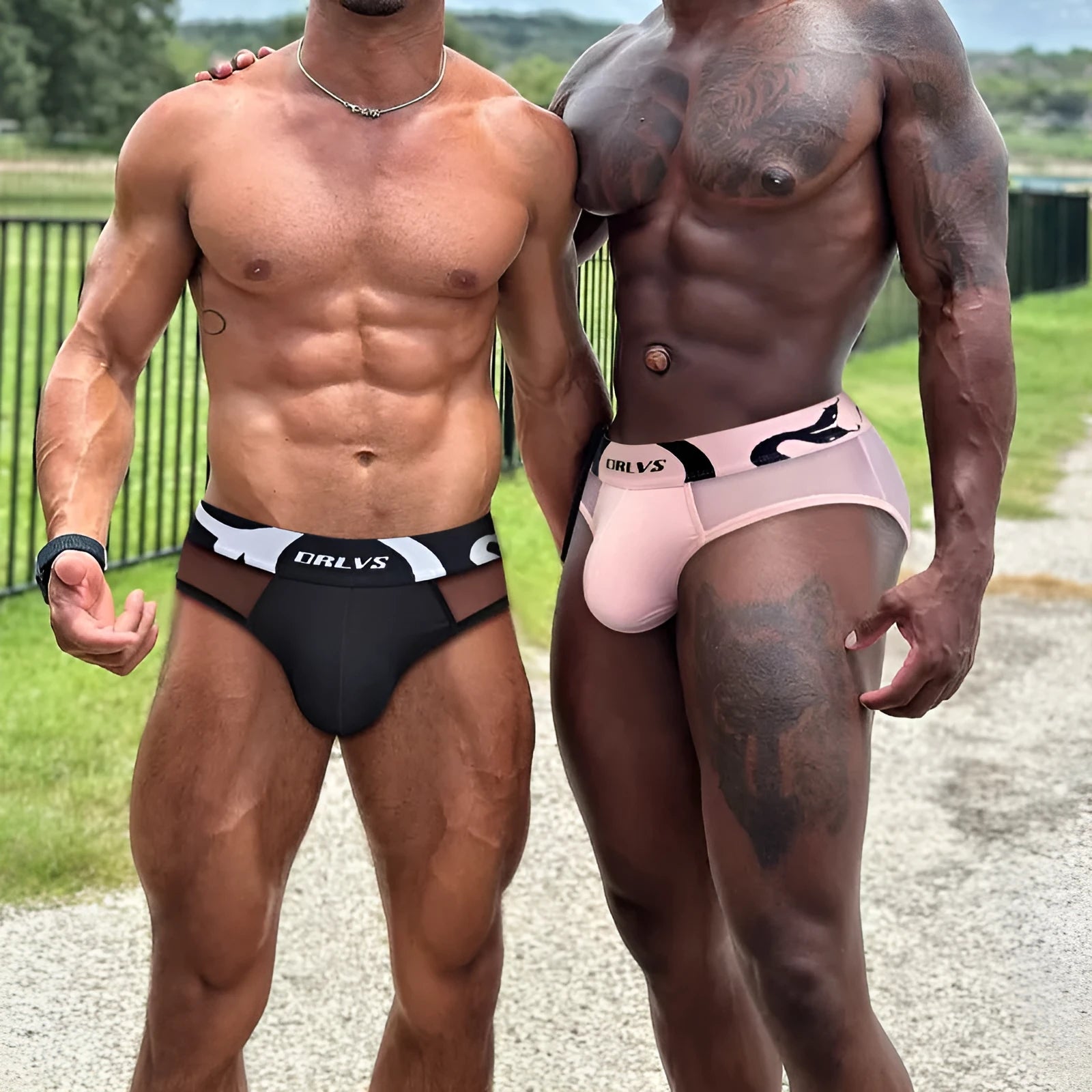 Men's solid colour cotton boxer shorts with low waist and modal net fabric detail