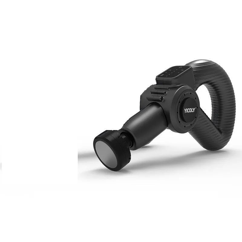 Black smart muscle massage gun with hot and ice compress therapy functions
