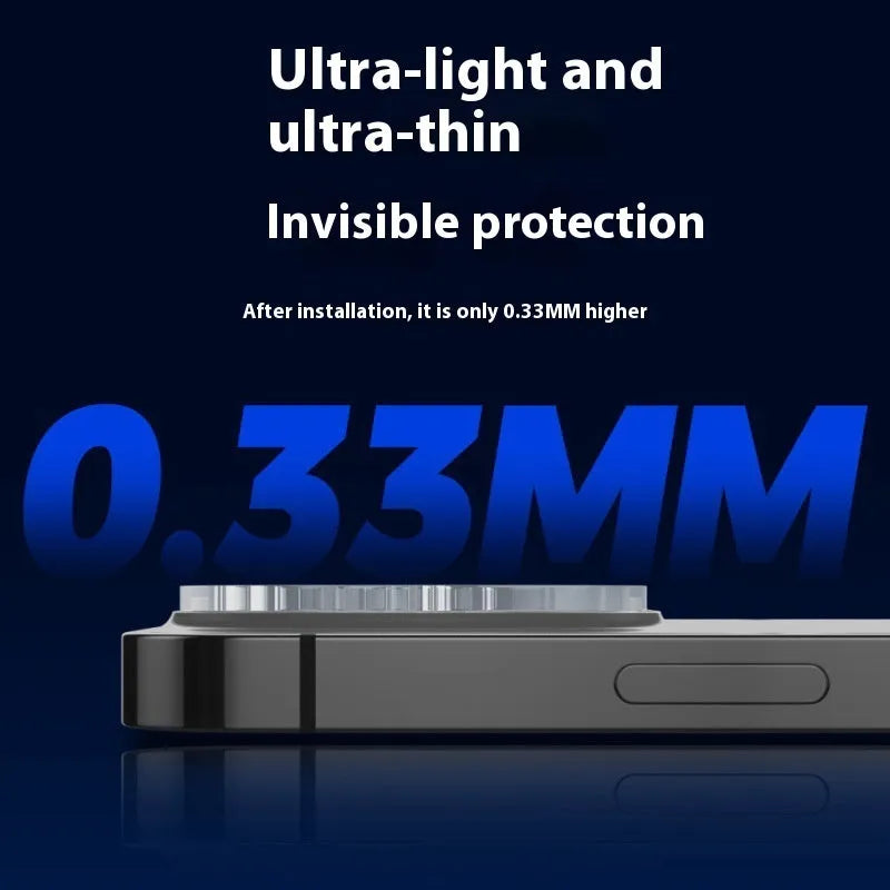 Tempered glass camera lens protector film for iPhone 11 to 15 rear camera, transparent or silk screen