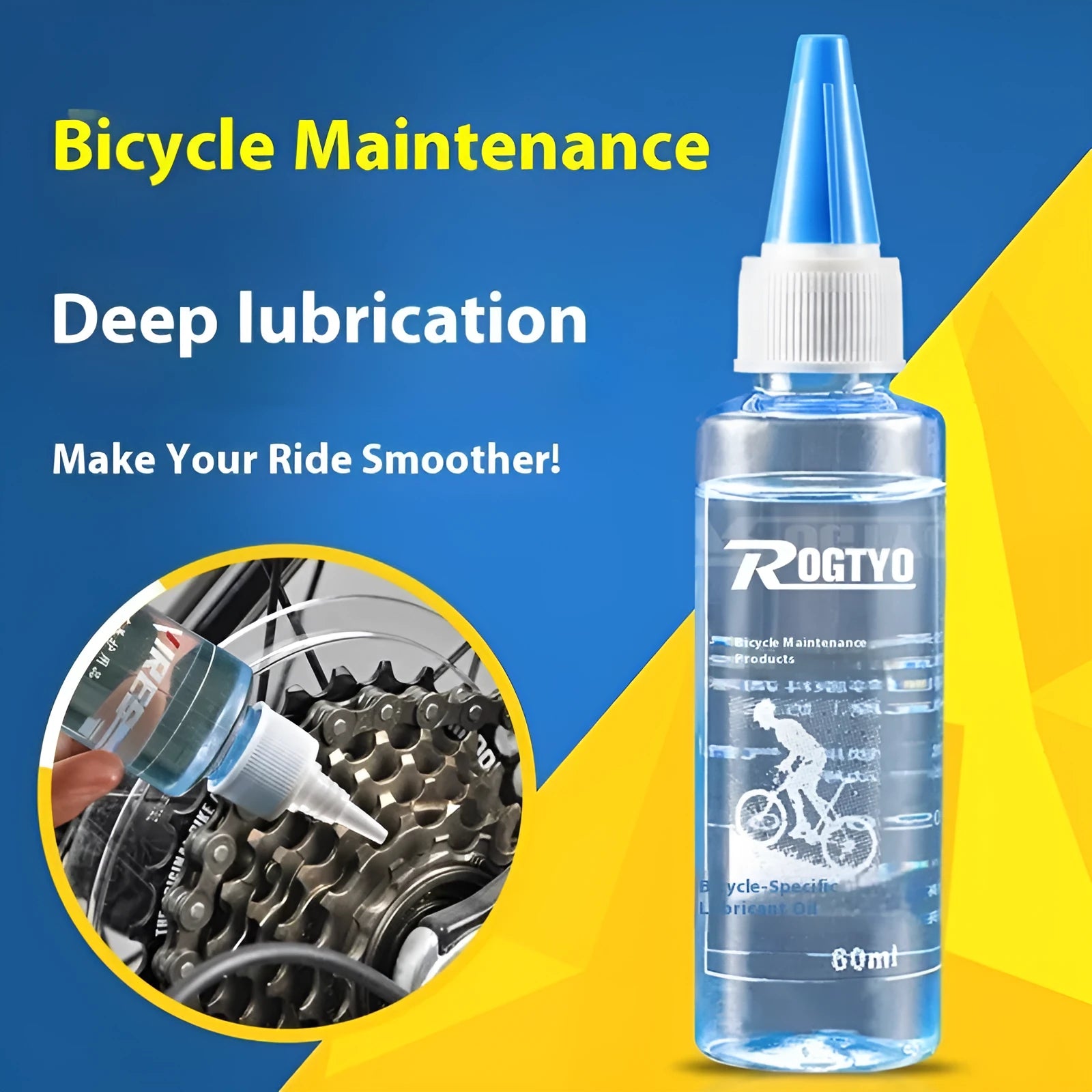 60ml bottle of special lubricating oil for bicycle chain and component maintenance