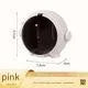 Cartoon wall-mounted no-drilling toothbrush holder in pink holding electric and manual toothbrushes