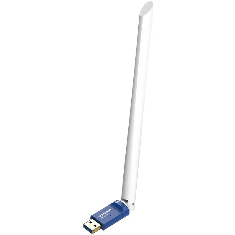 Blue USB wireless network card with external antenna 300Mbps 2.4G