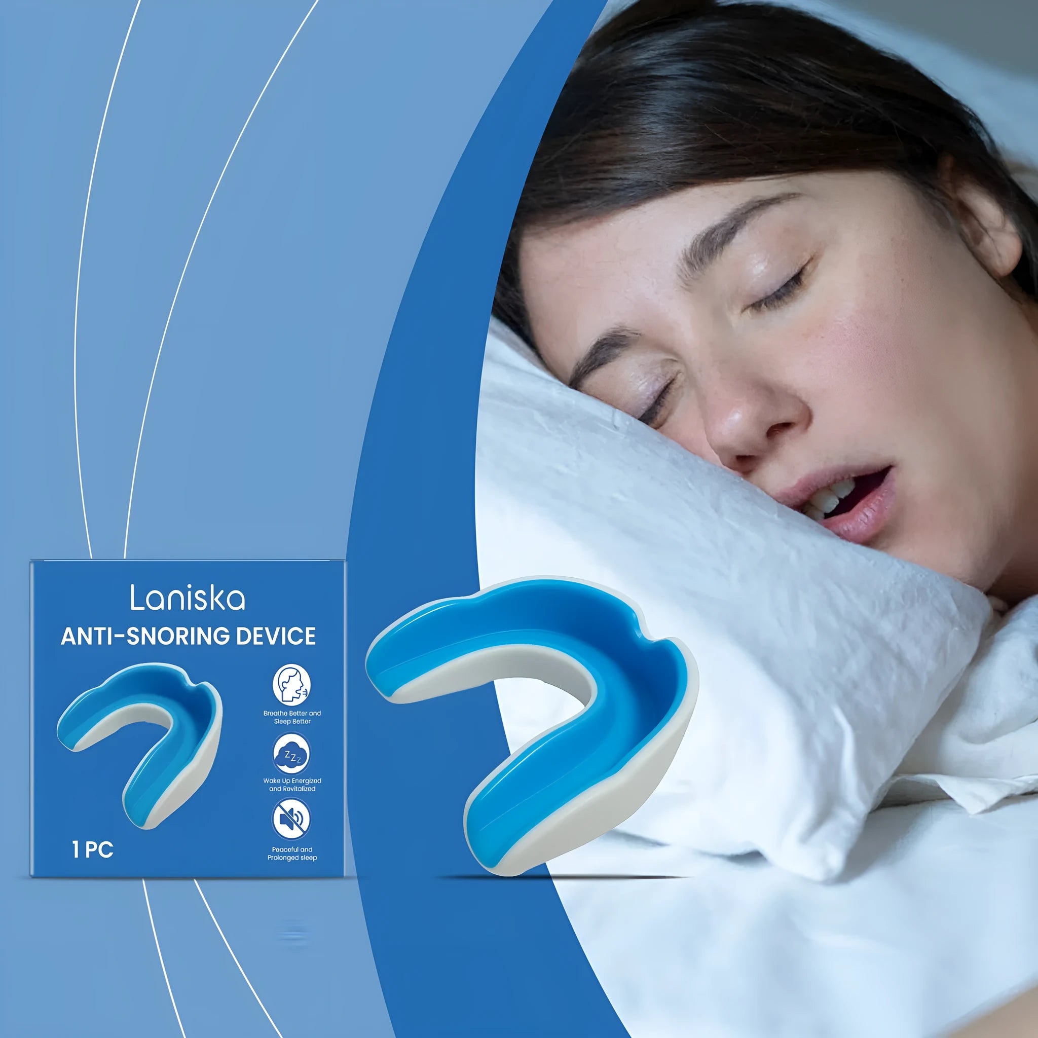 One-piece snoring stopper nasal device for anti-snoring and improved night-time breathing