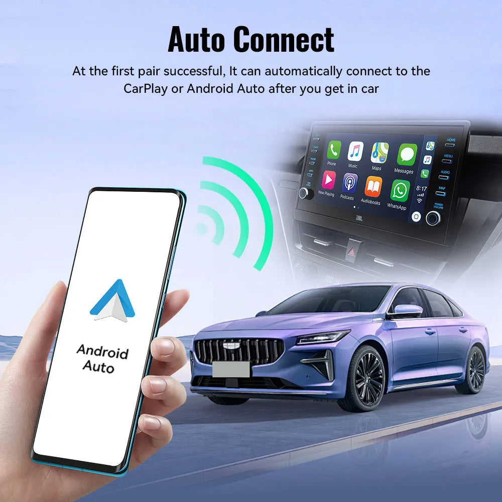 Black CarPlay USB interface adapter measuring 26×55×13mm with compact ABS PC housing