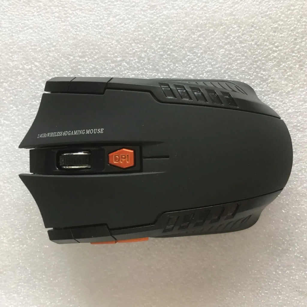 Wireless mouse with 1600 DPI resolution and 2.4GHz USB receiver in black