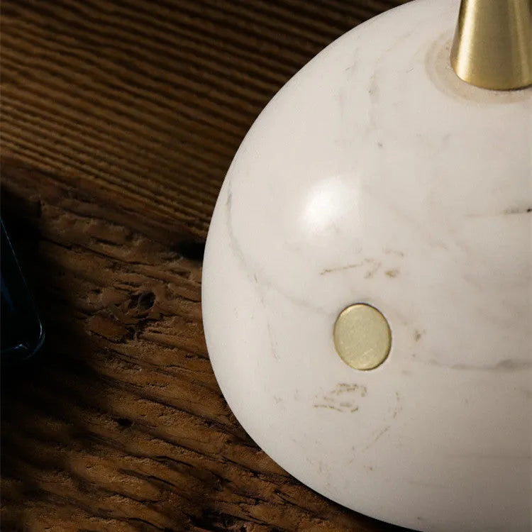 Glass lampshade desk lamp with touch switch dimming control and LED light source
