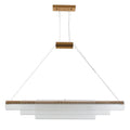 Minimalist glass pendant lamp with iron construction in three lengths for restaurant lighting