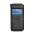Black household personal alcohol breath tester unit on a white background.