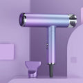 Foldable hair dryer in green with folding handle and three temperature settings