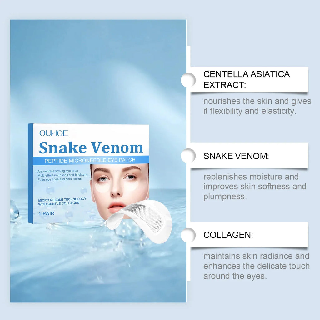 Single pair of Elastic Eye Care microneedle patches for under-eye wrinkle treatment.