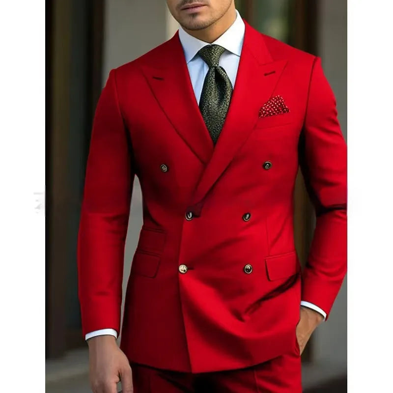 Men's regular fit two-piece suit in a light business style, shown in a choice of colours.