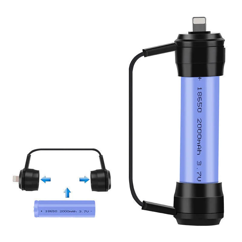 Mini portable keychain charger for mobile phones with keyring attachment