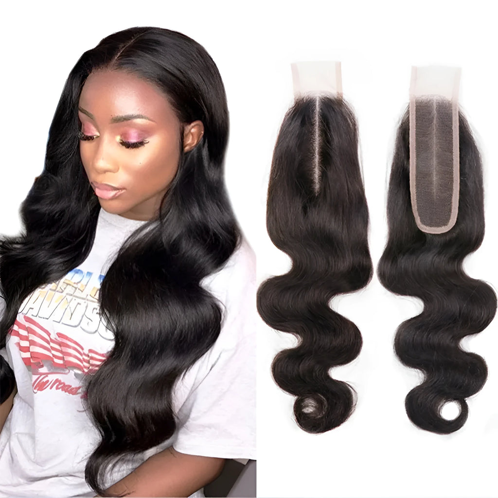 Hand-woven straight human hair wig in natural colour, showing length options from 8 to 20 inches.