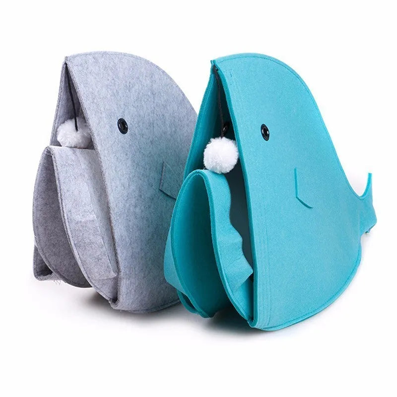Foldable felt pet nest 40x40x50cm in grey colour with removable cover
