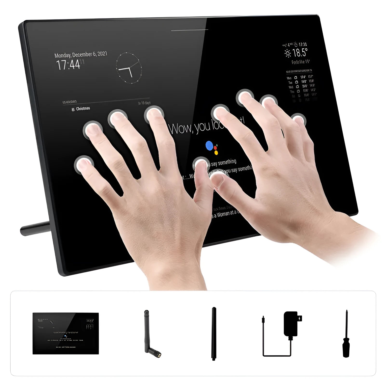 13.3-inch integrated computer touch display with ABS housing for Raspberry Pi CM4 smart mirror projects.