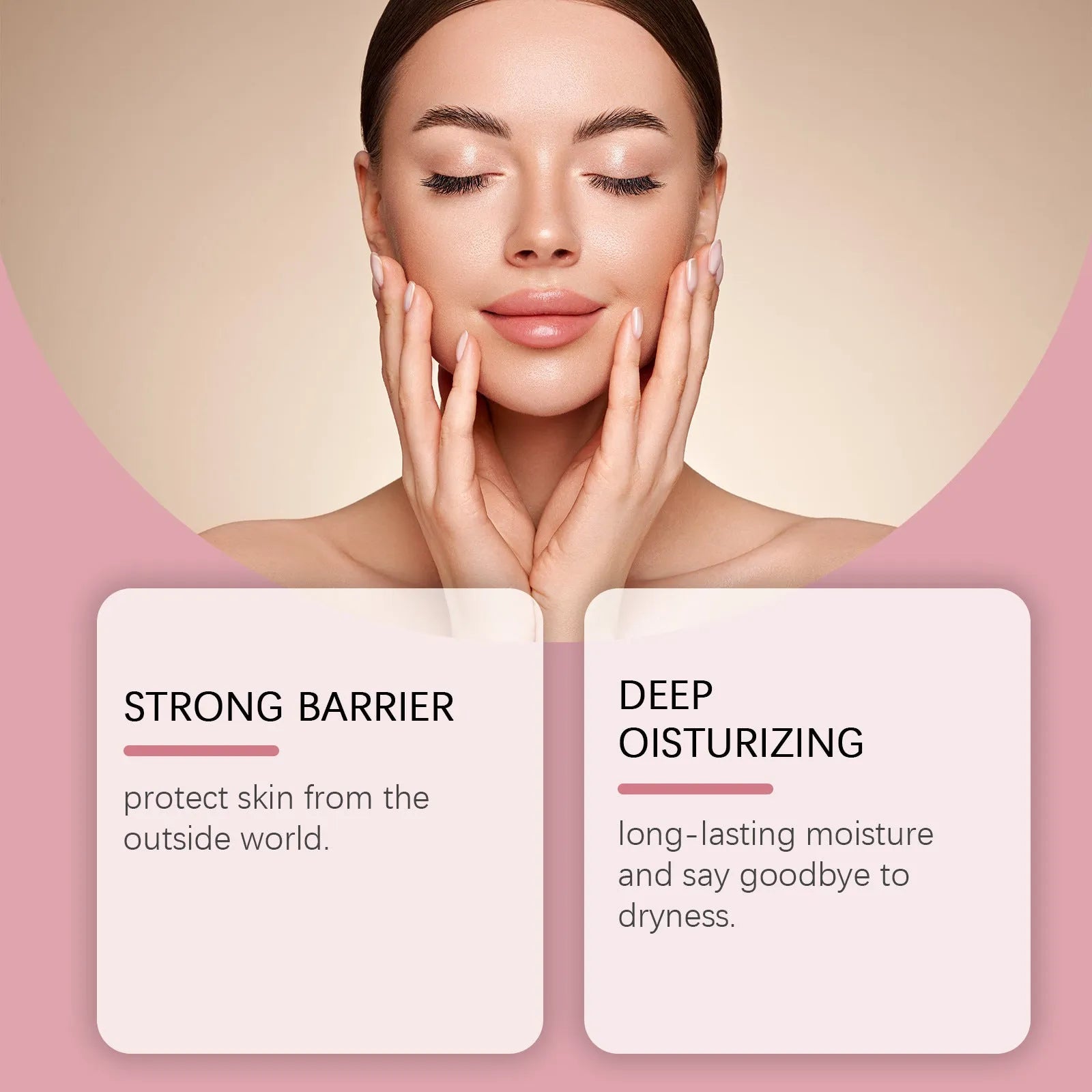 100g glass jar of translucent ceramide and glycerin moisturising cream for the face.