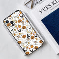 Black TPU soft shell phone case with painted cartoon ghost design for Apple iPhone