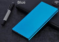 8000mAh capacity USB power bank with LED light and metal alloy casing in multiple colour options.