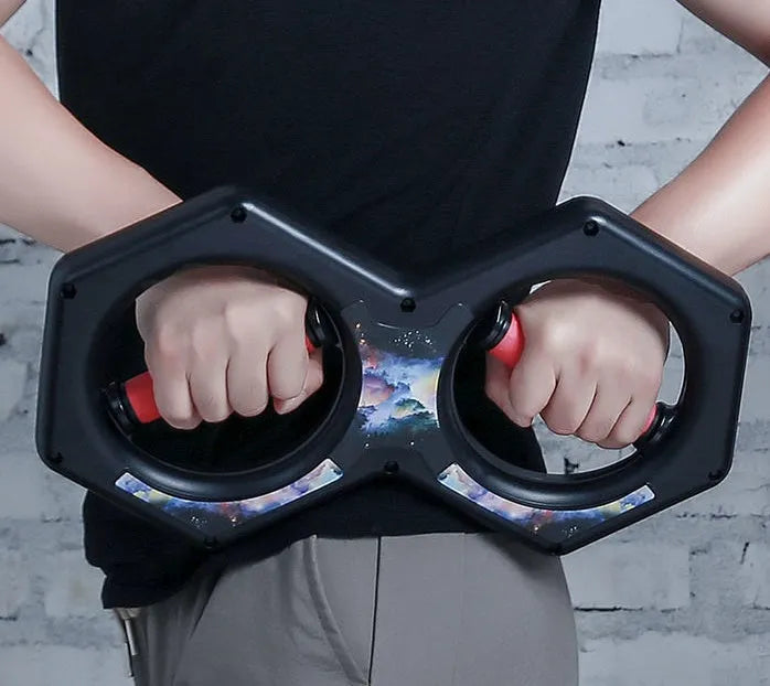 Black ABS wrist power machine in 8-character rally shape for office grip training