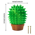 Creative Pet cactus cat scratch board in green plastic, 9x4x11cm, with automatic comb