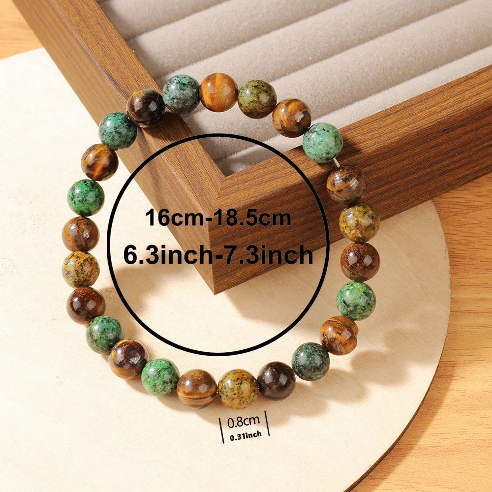 Tigereye stone bracelet with antique flower design measuring 18mm in L1805 colour