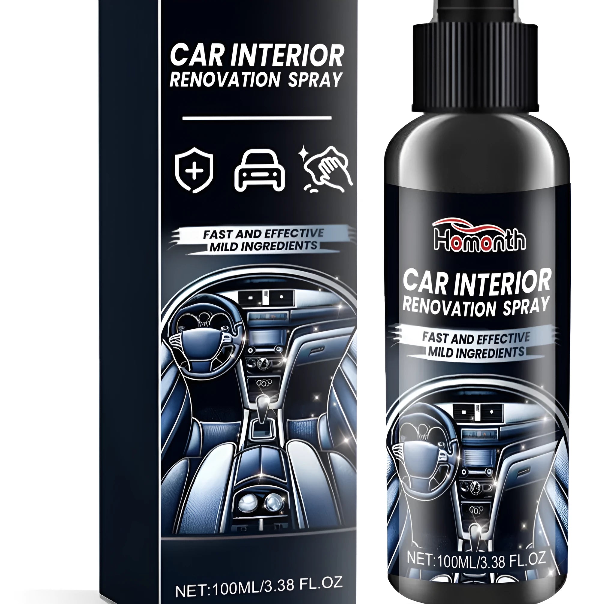 380ml car interior renovation spray canister for dashboard and seat restoration
