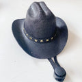 British-style brown cowboy hat for cat with velvet belt decoration as pet costume accessory