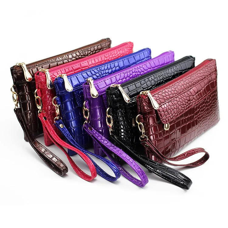 Women's black soft PU messenger bag with horizontal square shape showing dimensions