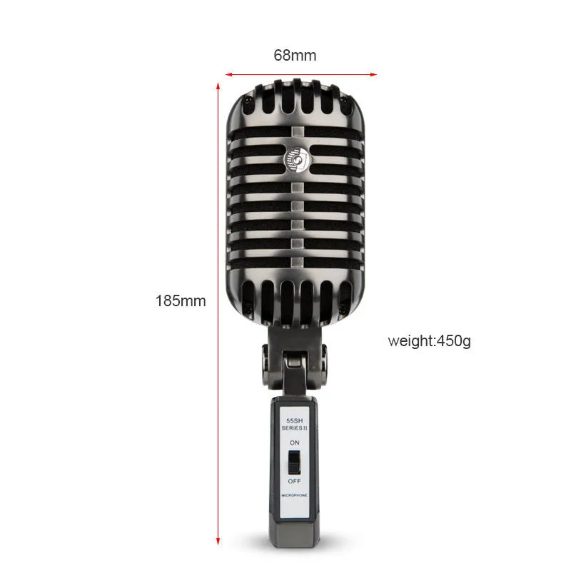 Professional retro-style wireless condenser microphone with cardioid pattern in FG2 colour.