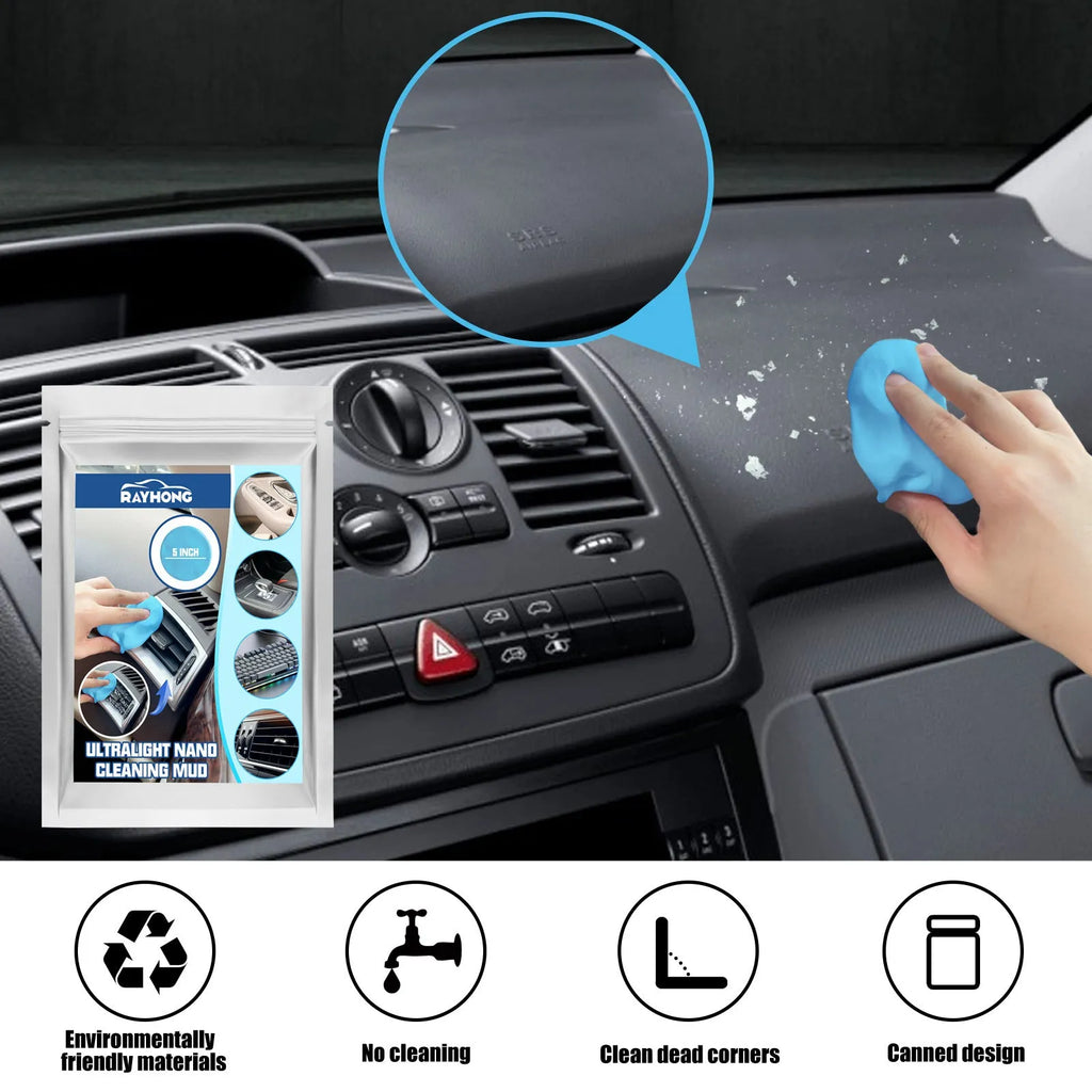 20g car cleaning putty for removing dust from interior vents and gaps, shown next to a car air vent.