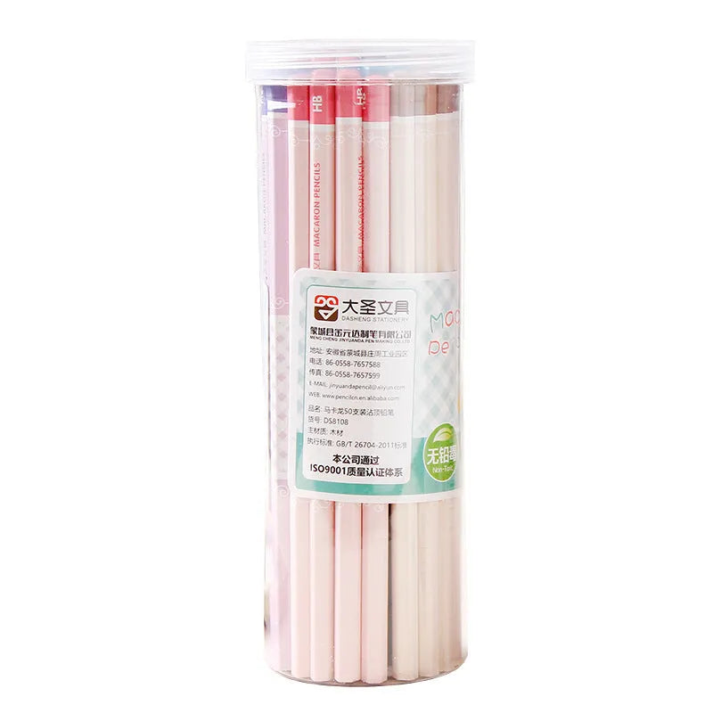 Basswood thermal transfer pencil with six-angle hexagonal rod design showing wooden barrel and HB graphite refills