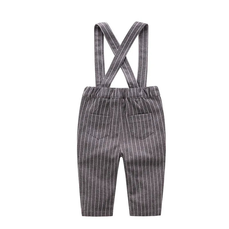 Baby boy gentleman suit set, autumn outfit with cotton-blend top and polyester trousers, sizes 59cm to 100cm