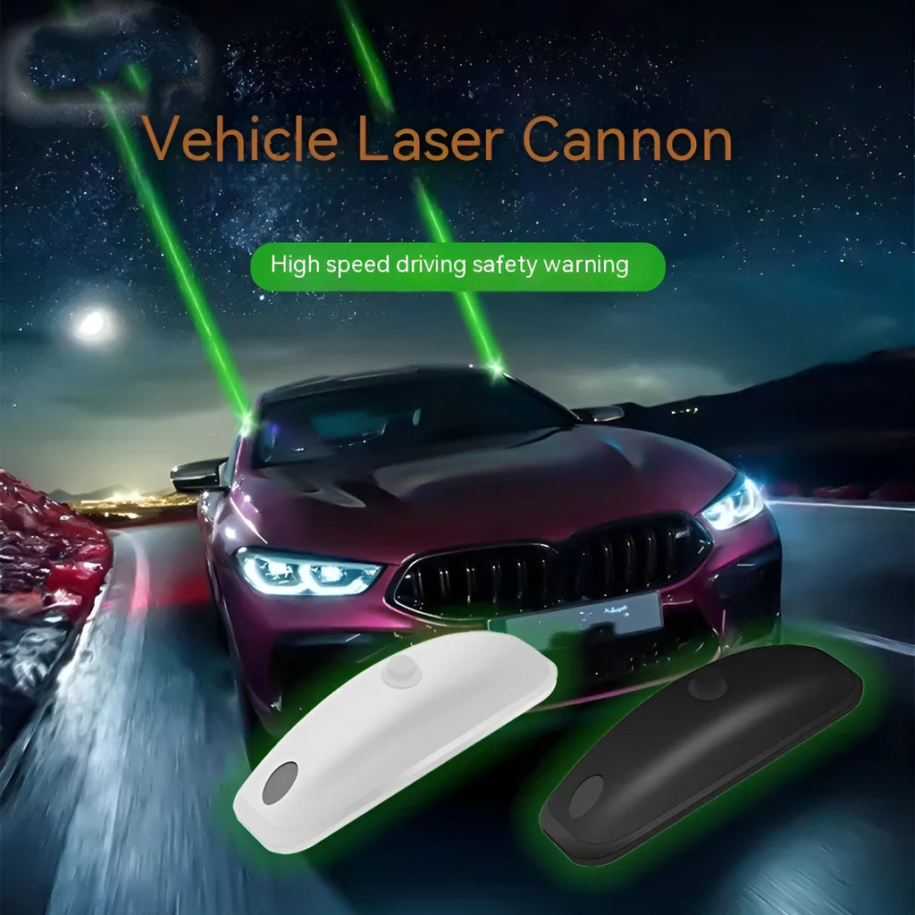 Vehicle-mounted remote control laser pilot lamp with USB cable and ABS housing in black or white