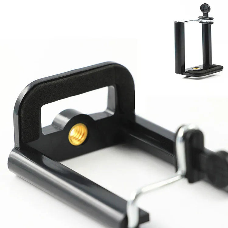 Black plastic U-clip mobile phone handlebar mounting bracket for bikes and motorcycles