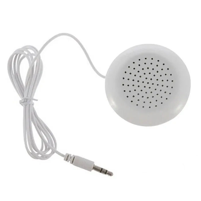 Mini portable pillow speaker audio accessory for high fidelity home use, single unit