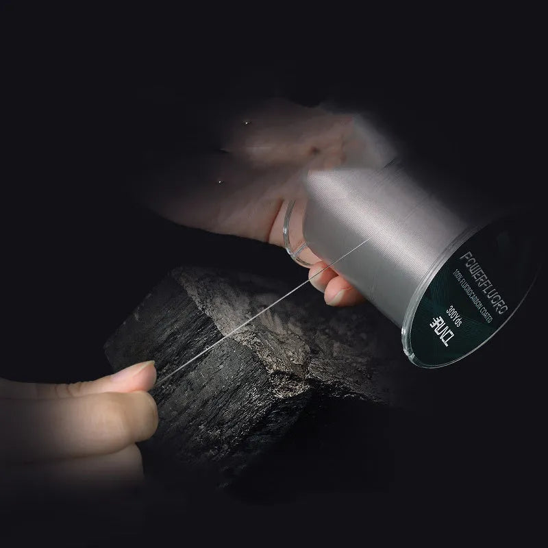 274m transparent nylon main fishing line spool, 5-32lb breaking strain, fluorocarbon wire colour