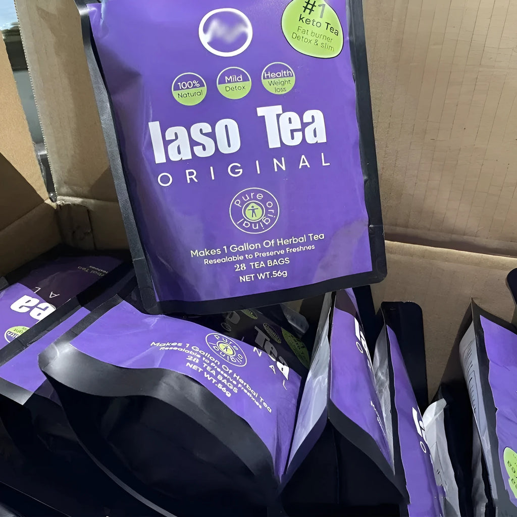 Single sachet of sugar-free instant slimming tea powder for cold mixing.