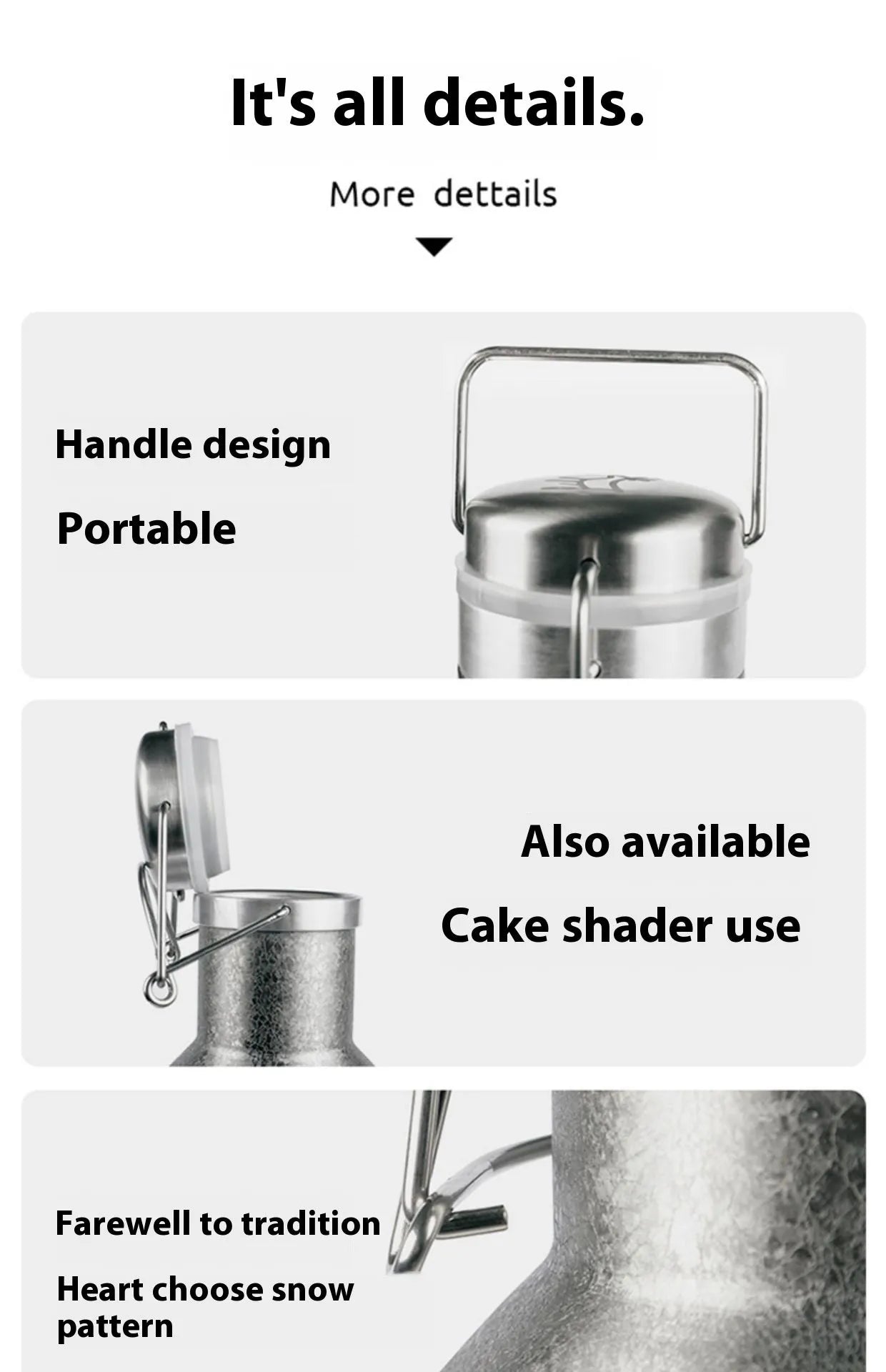 Stainless steel thermal pot with large capacity for outdoor and portable use.