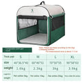 Green warm dog kennel tent in breathable anti-mosquito composite fabric lamb cashmere, sizes S to XL